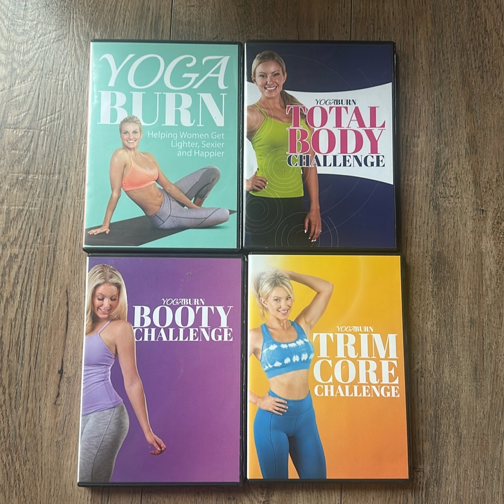 Yoga Burn Original Total Body Booty Challenge Trim Core DVD Set